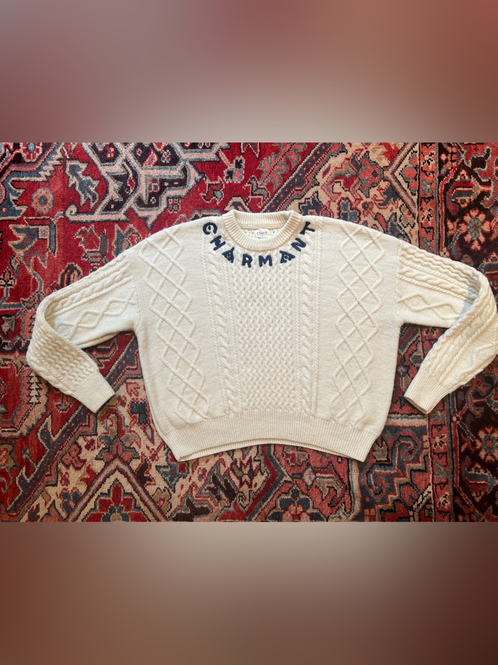 Clare V x Monoprix Fisherman Knit Charmant Sweater— Womens Large - Picture 3 of 10